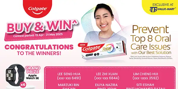Peraduan Colgate Buy & Win: 15 Apr – 31 May 2025